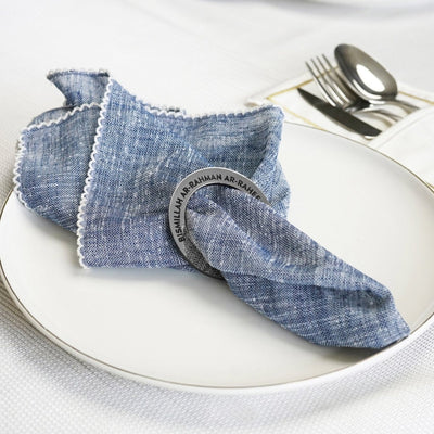 Bismillah Al - Rahman Al - Raheem Napkin Holder | Circular Islamic Table Decor - Islamic Wall Art Store