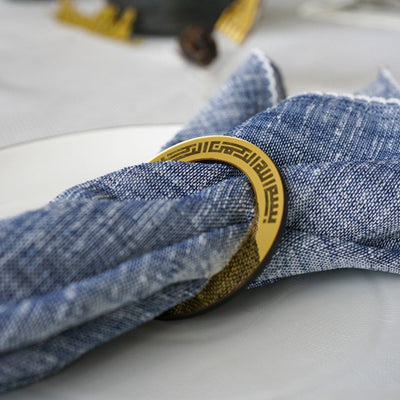 Bismillah Circular Napkin Holder - Kufic Calligraphy | Islamic Dining Table Decor - Islamic Wall Art Store