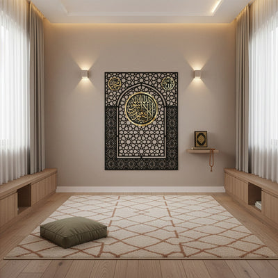kalima-tawheed-mihrab-wall-art-for-prayer-spaces-allah-muhammad-calligraphy-motif-islamicwallartstore