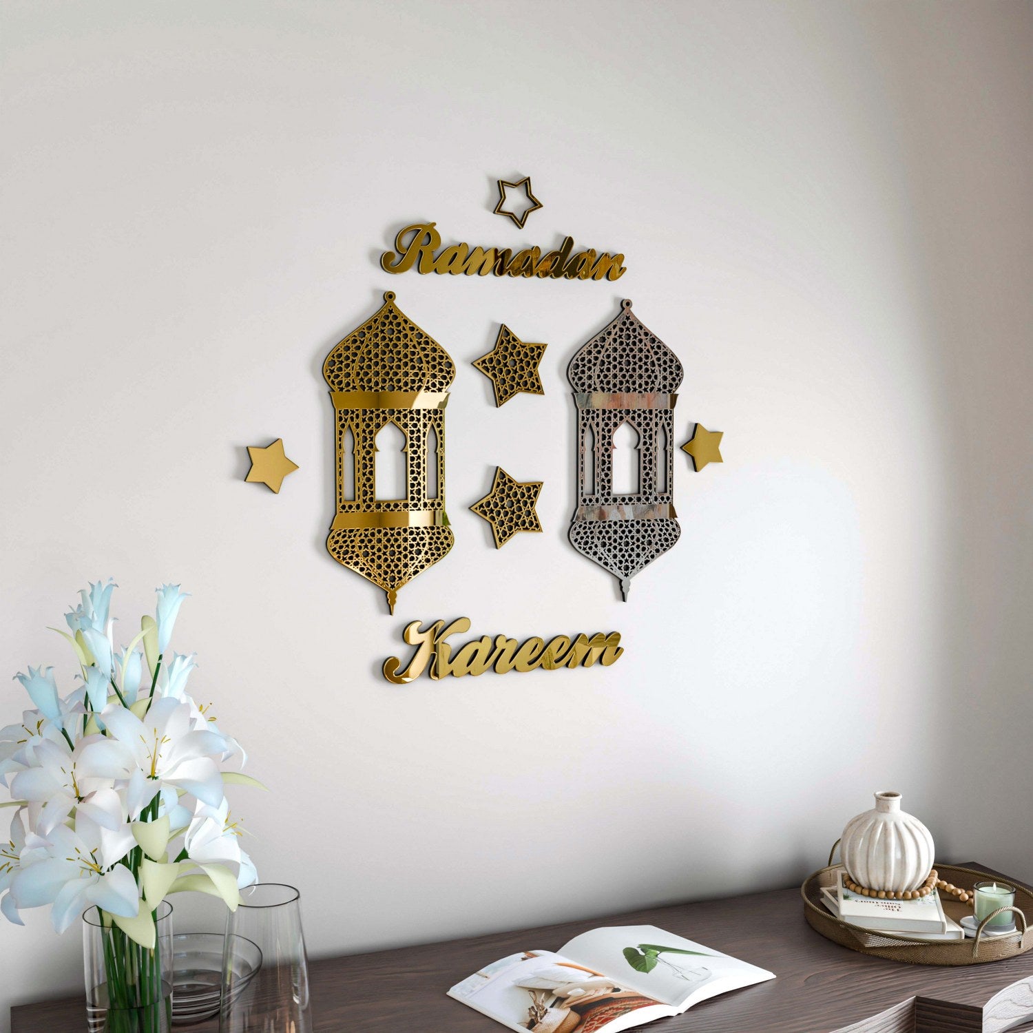 Ramadan Moubarak, Eid Mubarak, Ramadan Kareem, Décoration du Ramadan, Cadeaux de l'Aïd, Décoration de table islamique, Art mural islamique, Ramadan Moubarak - France