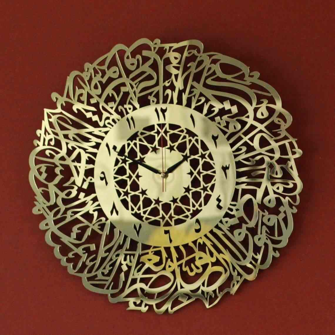 Wooden Acrylic Surah Al Asr Wall Clock I Islamic Wall Art Store