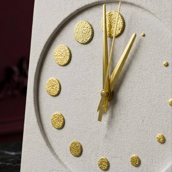 Circles Stone Desktop Clock Premium Decor