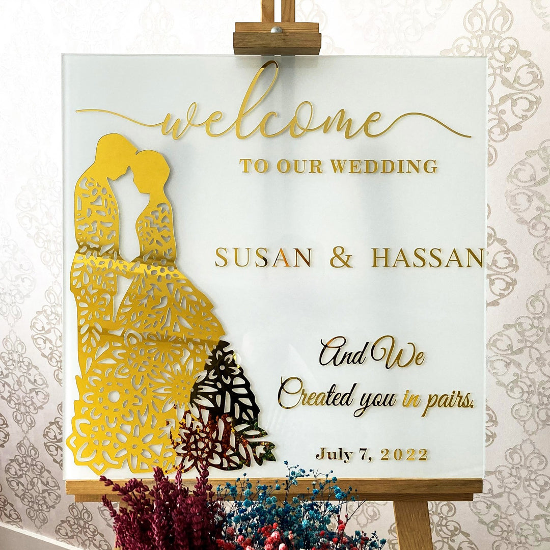 surah-nebe-ayat-8-wedding-welcome-sign-white-glass-customizable-sign-elegant-islamicwallartstore