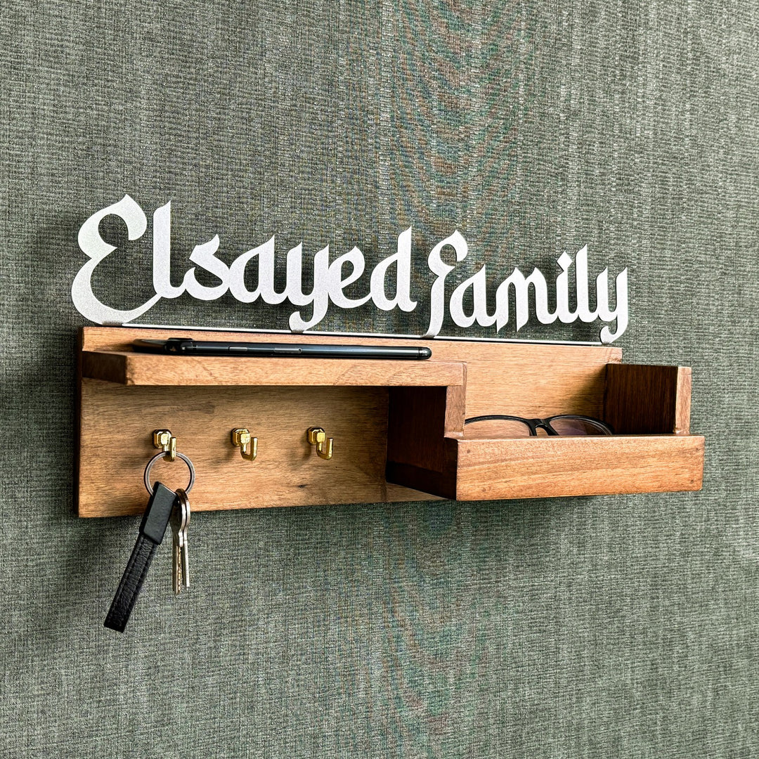 wood-key-holder-personalized-family-sign-wall-art-home-decor-wooden-key-holder-for-wall-muslim-gift-islamicwallartstore