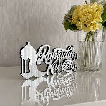 ramadan-kareem-english-calligraphy-wooden-islamic-tabletop-decor-silver-colored-eid-gift-islamicwallartstore