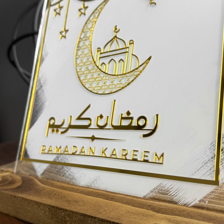 ideal-muslim-gift-ramadan-kareem-latin-arabic-white-plexiglass-square-tabletop-decor-islamicwallartstore