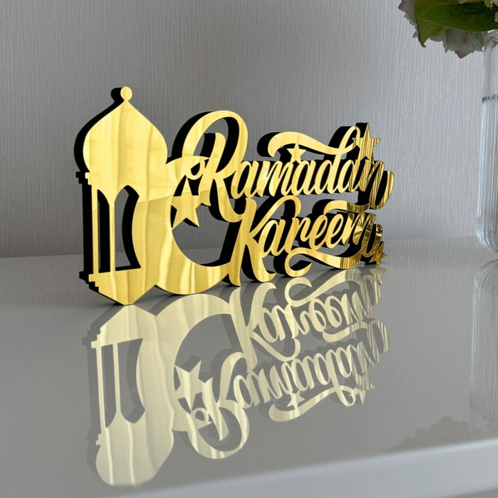 🎁 Ramadan Kareem Calligraphie anglaise Cadeau islamique Art de table (100 % de réduction)