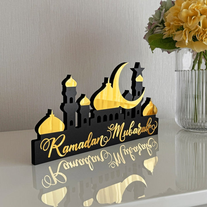 special-ramadan-decor-islamic-tabletop-ramadan-mubarak-written-gold-colored-unique-gift-islamicwallartstore