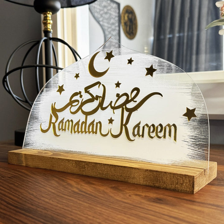 ramadan-kareem-tabletop-decor-in-latin-arabic-on-white-painted-plexiglass-wooden-base-islamicwallartstore