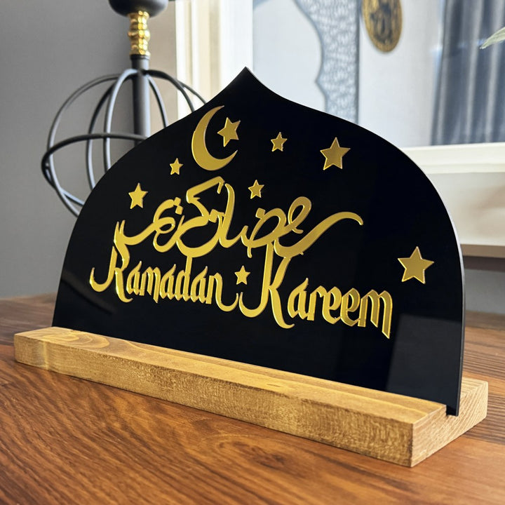 ideal-muslim-gift-ramadan-kareem-black-plexiglass-latin-arabic-tabletop-decor-islamicwallartstore