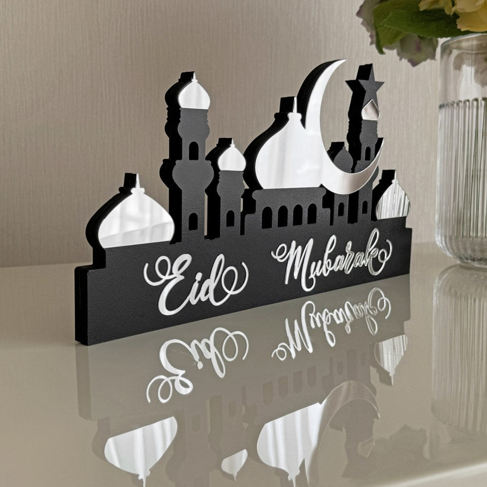 special-ramadan-decor-islamic-tabletop-art-eid-mubarak-written-silver-colored-perfect-for-iftar-islamicwallartstore