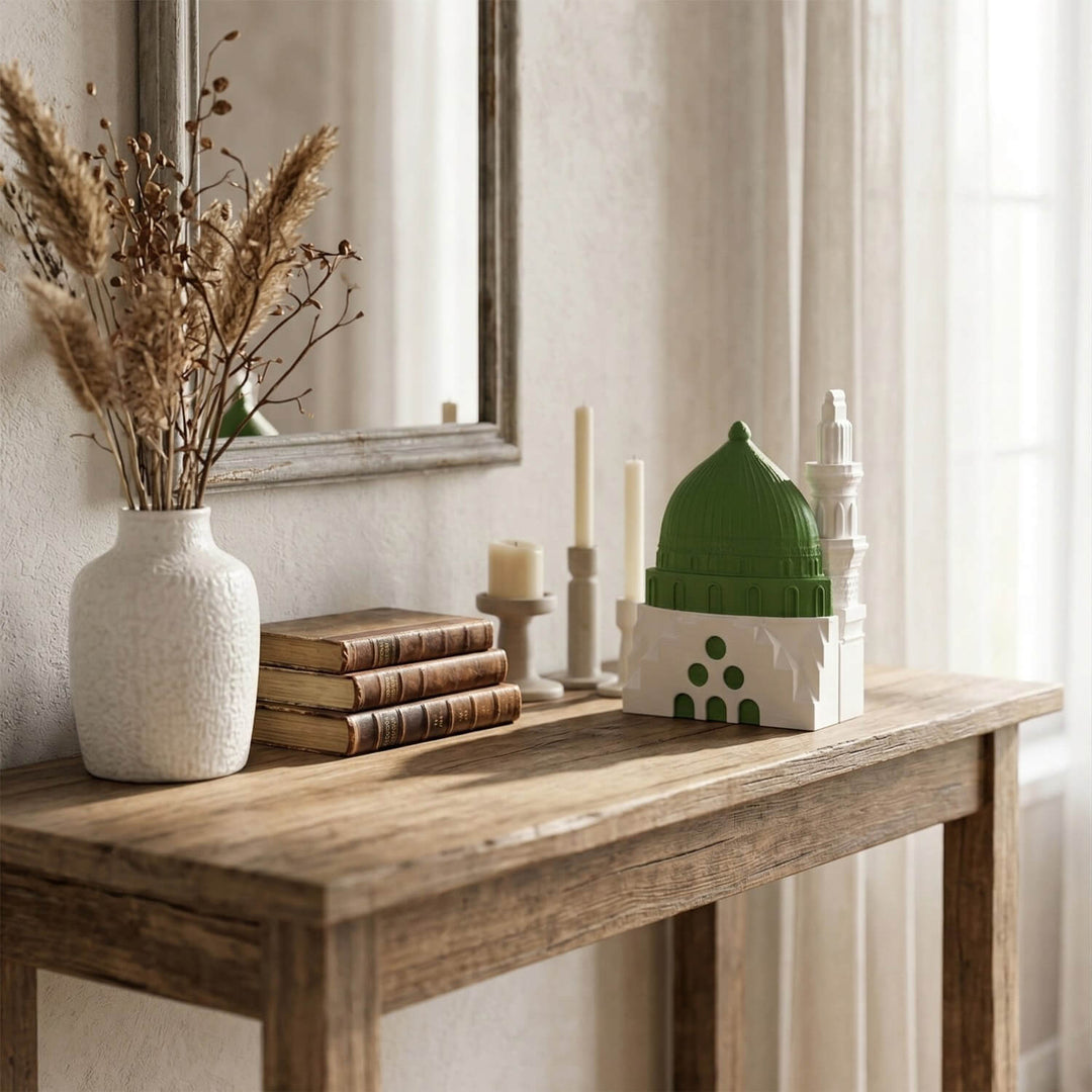 Kaaba, Al-Aqsa, Al-Nabawi Set of 3 Masjids - Stone Islamic Table Decor