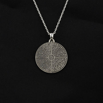 4 Qul Kufic Muslim Jewelry - 18K Gold Plated Silver Islamic Pendant - Islamic Wall Art Store