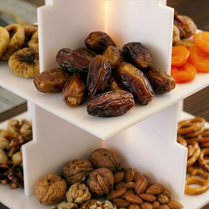 Ramadan Serving Stand – 3-Tier Acrylic Mosque Shaped Dessert & Date Holder