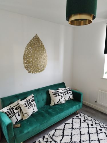 Calligraphie Ayatul Kursi - Art mural islamique en métal | Forme goutte