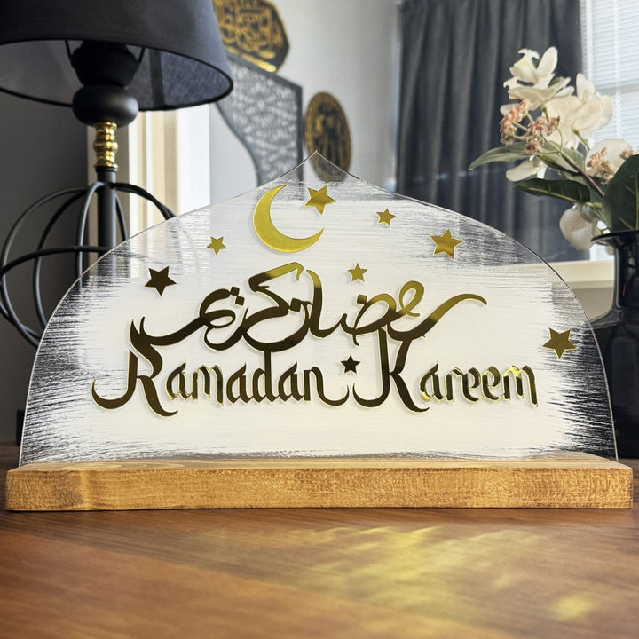 ideal-muslim-gift-ramadan-kareem-latin-arabic-white-plexiglass-tabletop-decor-islamicwallartstore