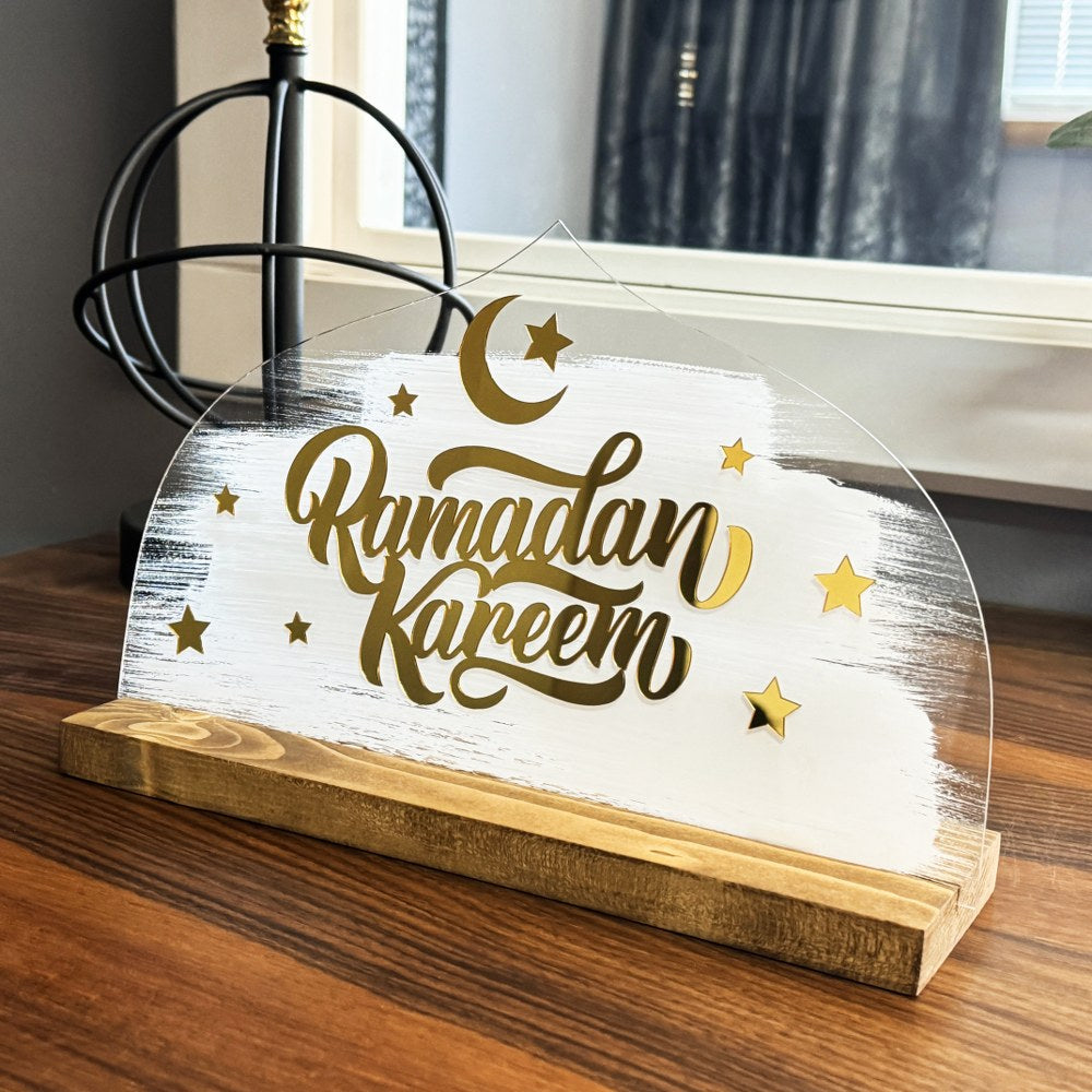 ramadan-kareem-latin-tabletop-decor-white-painted-plexiglass-handmade-islamicwallartstore