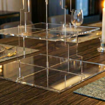 Ramadan-Etagere – Dessert- & Dattelhalter aus Acryl mit 3 Etagen in Moscheeform