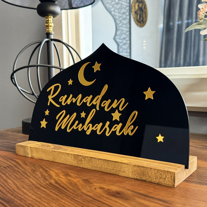 unique-ramadan-decor-wooden-based-tabletop-black-plexiglass-latin-ramadan-mubarak-islamicwallartstore
