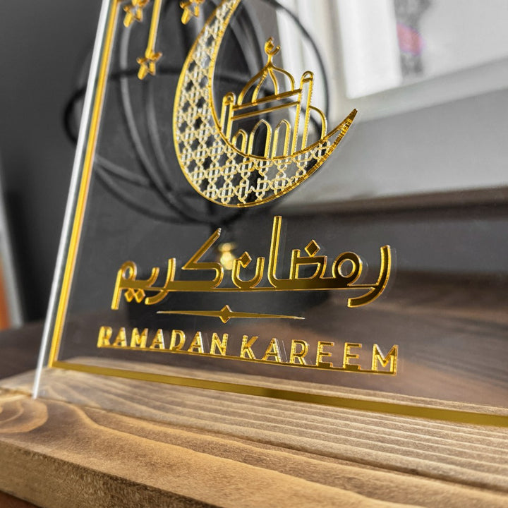 muslim-gift-transparent-plexiglass-ramadan-kareem-latin-arabic-square-tabletop-decor-islamicwallartstore