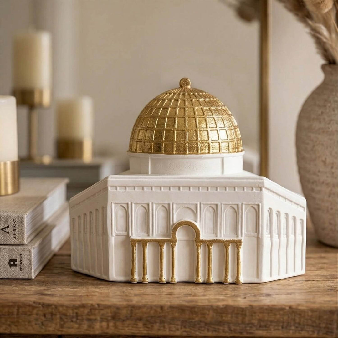 Kaaba, Al-Aqsa, Al-Nabawi Set of 3 Masjids - Stone Islamic Table Decor