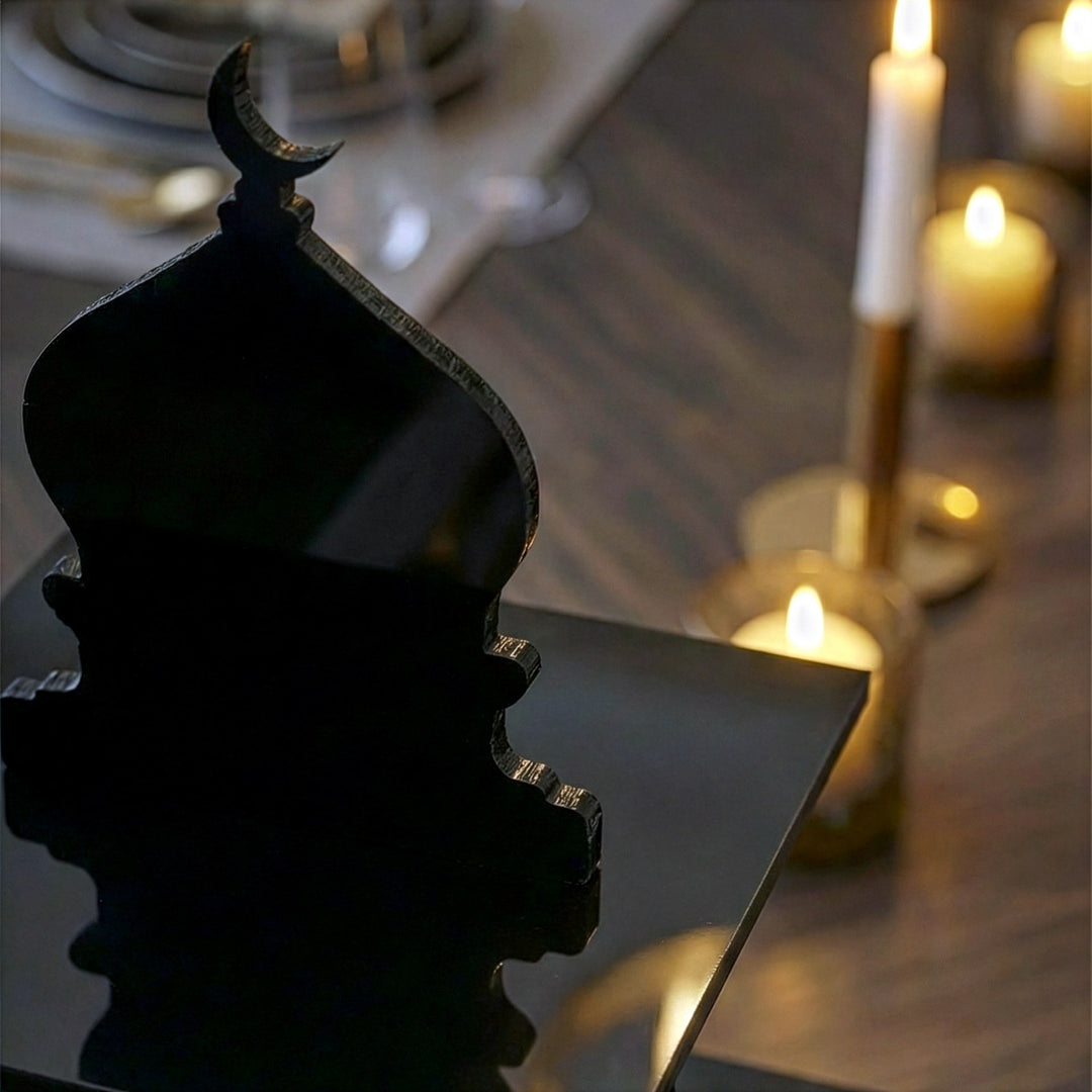 Ramadan Serving Stand – 3-Tier Acrylic Mosque Shaped Dessert & Date Holder