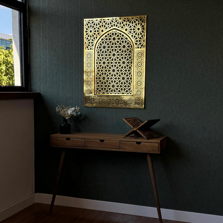 islamic-wall-art-shiny-metal-mihrab-design-islamic-artwork-premium-islamic-art-home-decor-islamicwallartstore