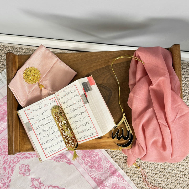 stylish-rose-colored-travel-prayer-mat-for-muslim-prayer-rug-and-accessories-gift-set-sejadah-islamicwallartstore