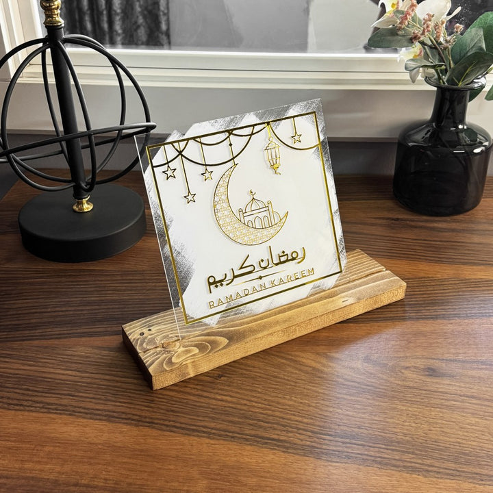 ramadan-kareem-latin-and-arabic-square-tabletop-decor-white-painted-plexiglass-handmade-islamicwallartstore