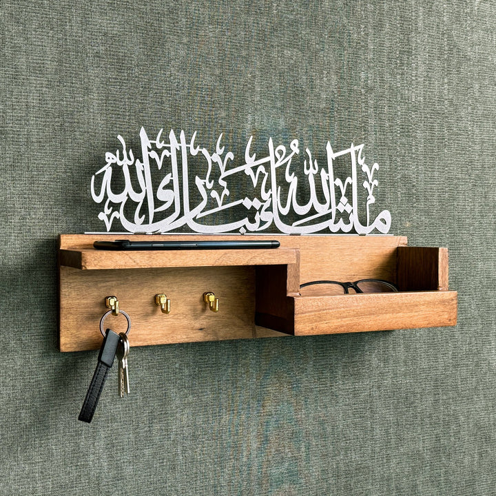 wooden-mail-and-key-holder-mashallah-tabarakallah-arabic-calligraphy-islamic-wall-art-key-holder-for-wall-islamicwallartstore