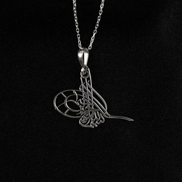 Collier Tughra Bismillah - Pendentif en argent sterling 925