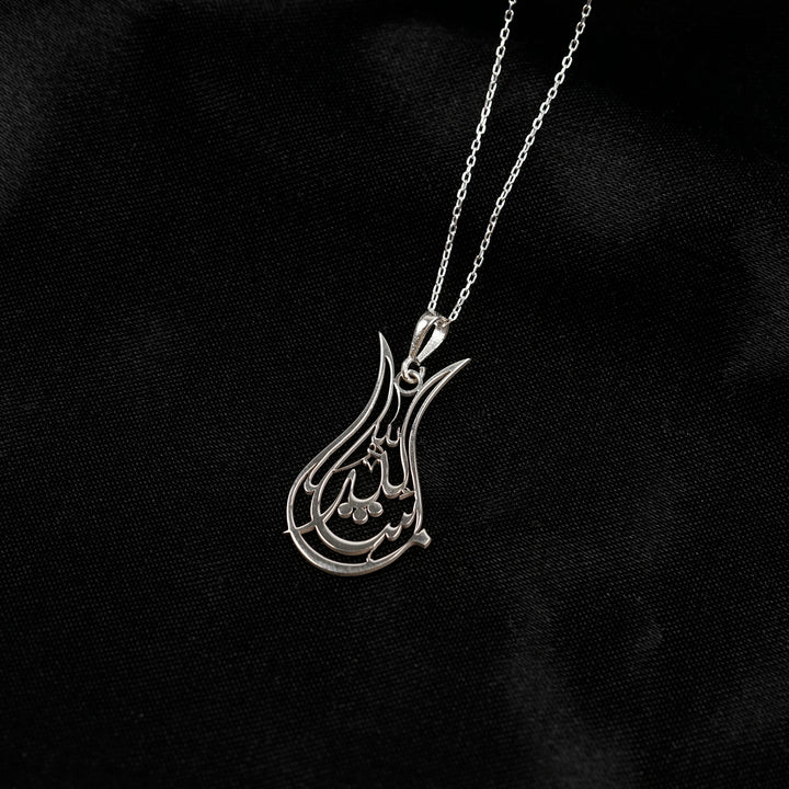 925 silver Tulip Mashallah pendant