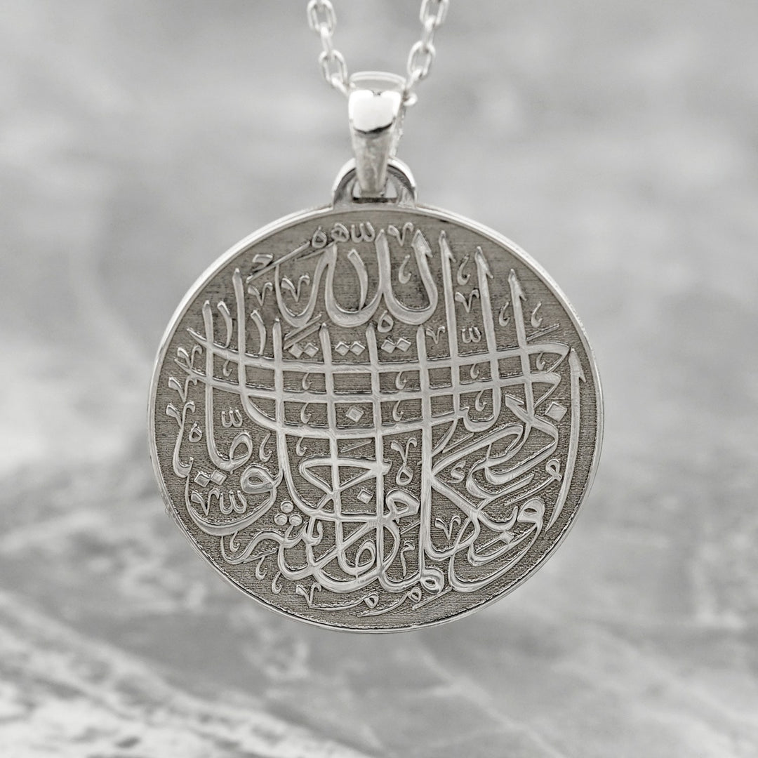 Protection contre le mauvais œil Dua Muslim Jewelry - Pendentif en argent plaqué or 18 carats