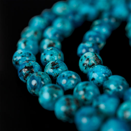 Muslim Prayer Beads | Blue & Black Marbled - Islamic Praying Beads