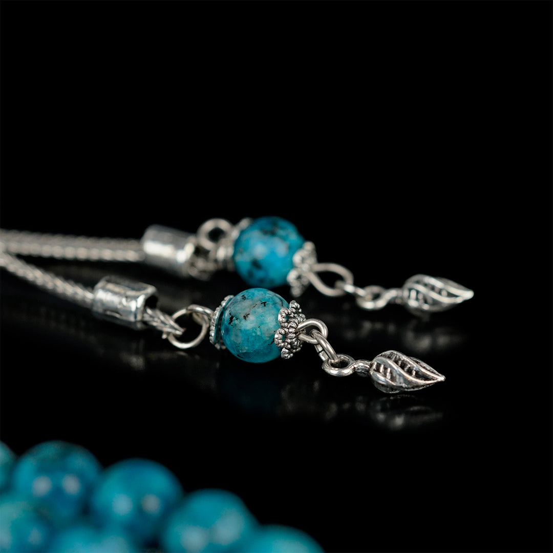 Muslim Prayer Beads Blue Black Marbled Tasbih