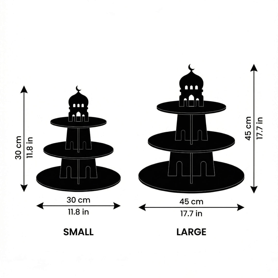 3-Tier Round Acrylic Serving Stand – Ramadan Date & Sweets Tower