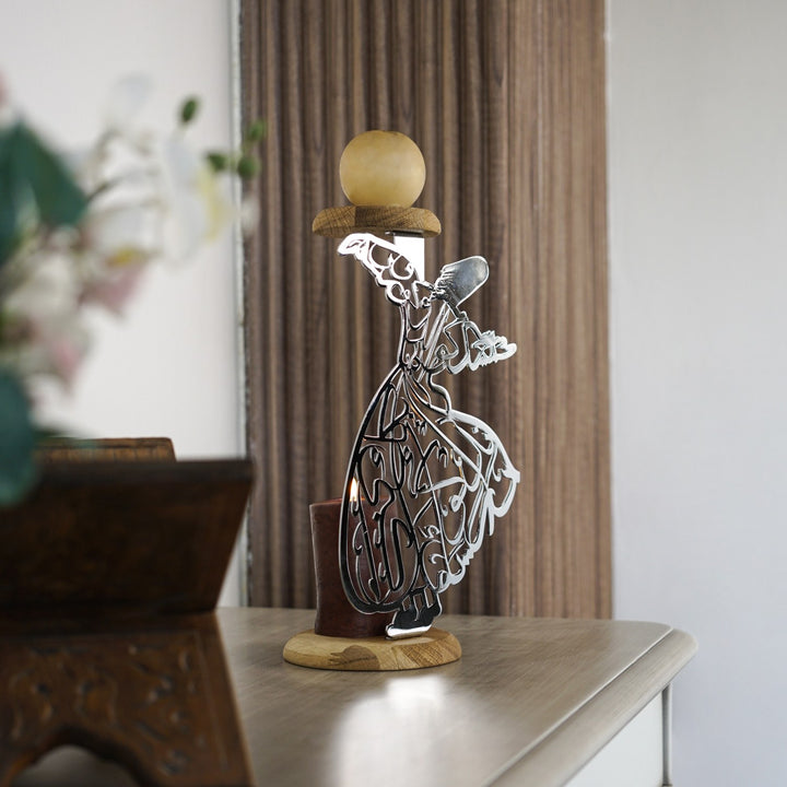 Whirling Dervish Islamic Candle Holder: Perfect Gift for Art Lovers