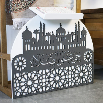Porte-tapis de prière en bois et porte-Coran