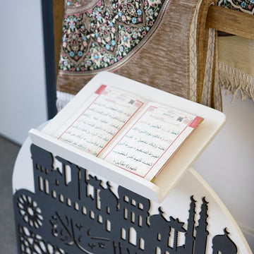 Porte-tapis de prière en bois et porte-Coran