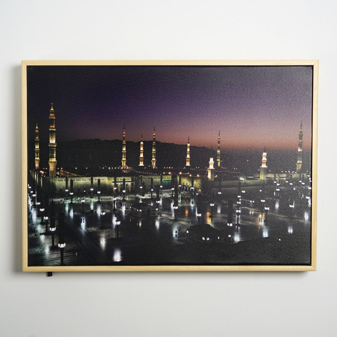 Masjid An Nabawi - Islamic Wall Art Decor | LED Lighted Fabric Printing