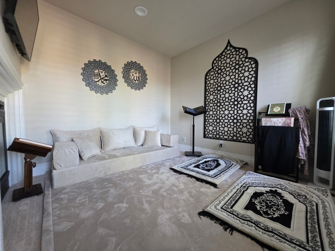 Mihrab intérieur pour espace de prière à motif géométrique | Motif étoile à 8 branches
