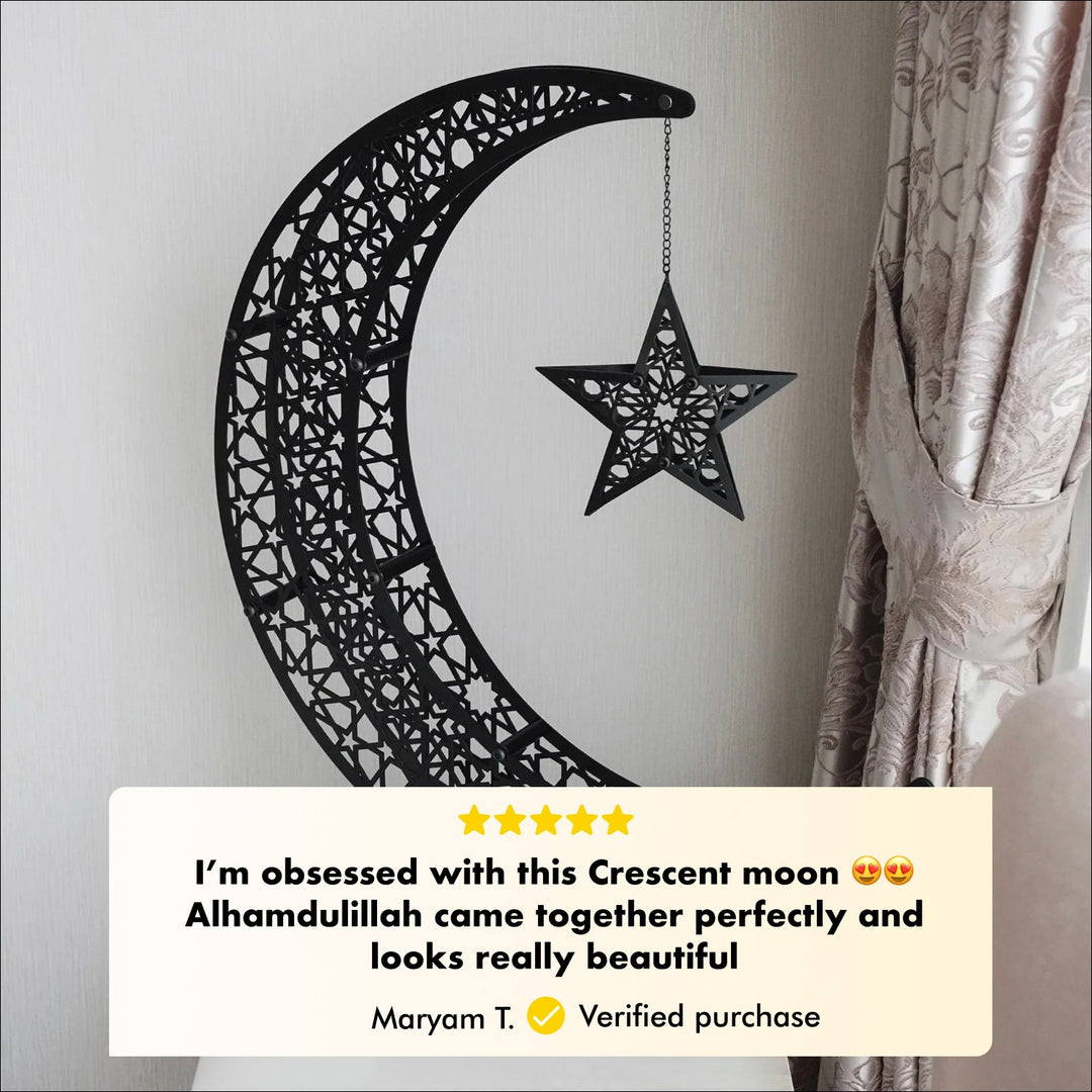 Décor de Ramadan croissant et étoile-décoration de maison islamique en métal