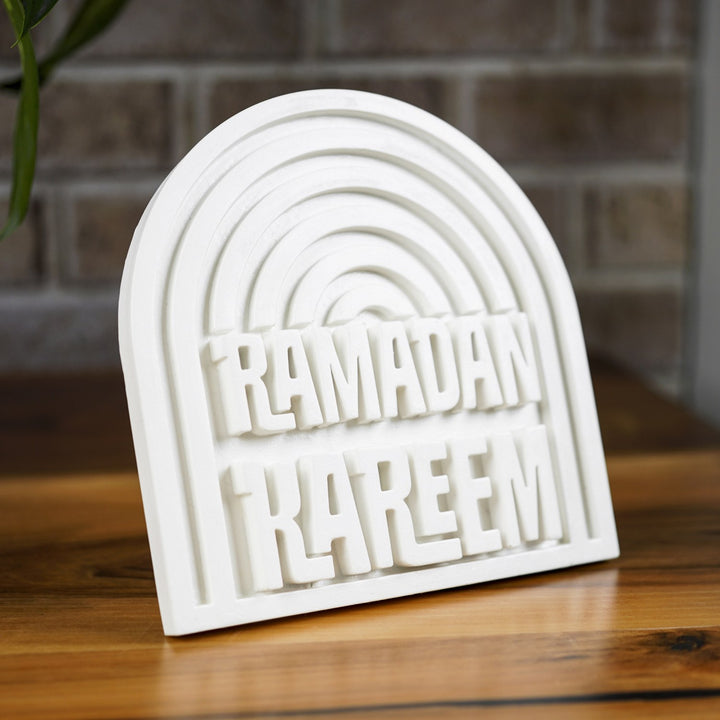 Stone Islamic Table Decor - Ramadan Kareem - Handmade Modern Arch