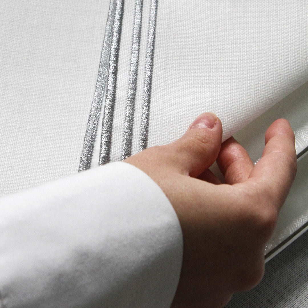 Ramadan Dining Set with Modern Geometric Meander Border for 6 Persons 24 Piece Set