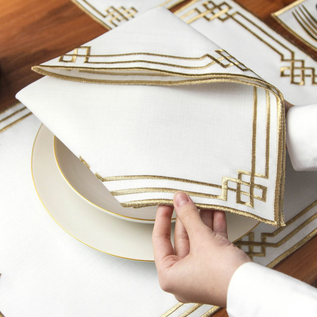 Ramadan Dining Set Eternal Knot Geometric Border for 6 Persons 24 Piece Set