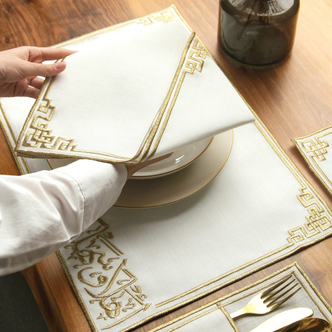 Ramadan Dining Set Ahlan wa Sahlan Welcome Calligraphy for 6 Persons 24 Piece Set