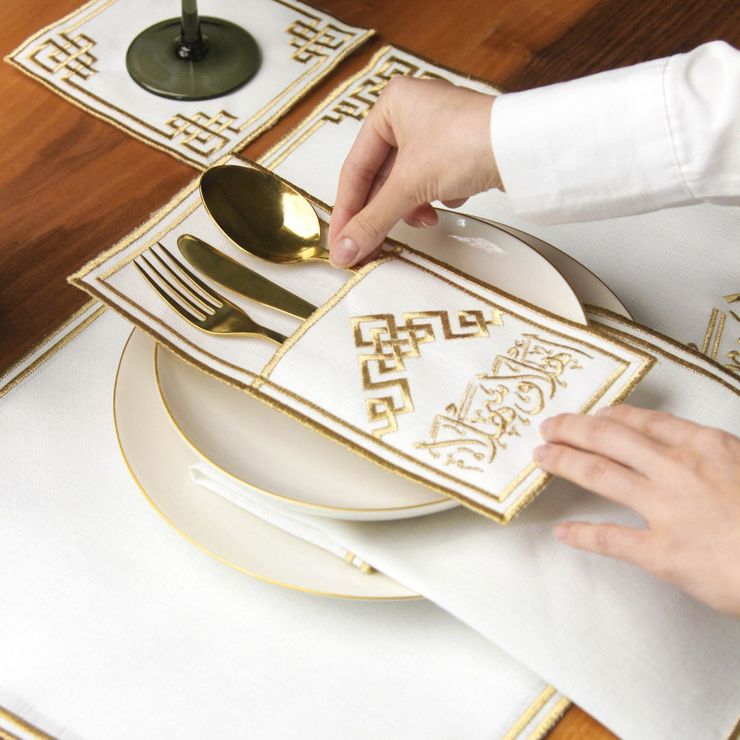 Ramadan Dining Set Ahlan wa Sahlan Welcome Calligraphy for 6 Persons 24 Piece Set