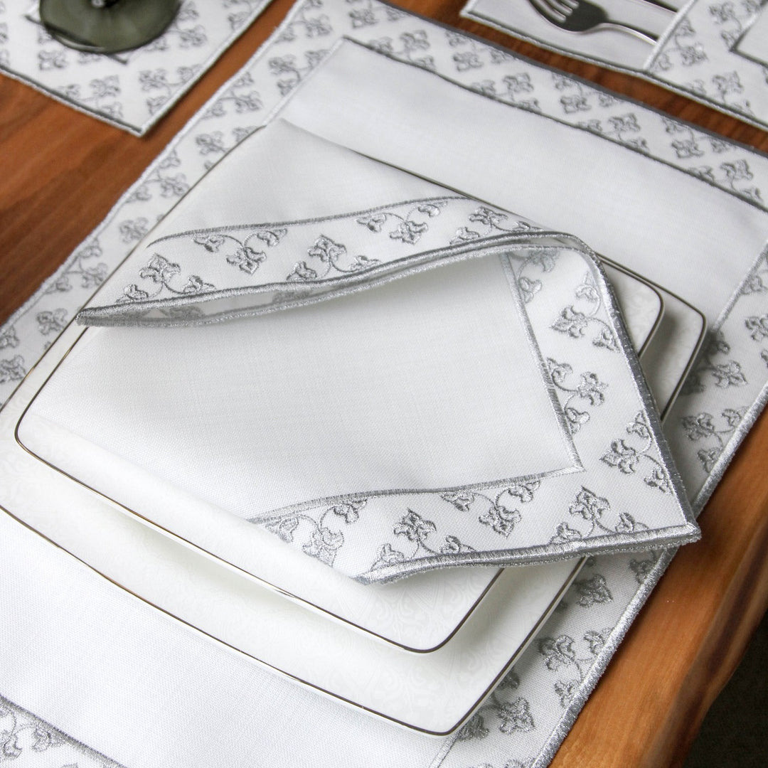 Ramadan Dining Set Noor Heritage Ornamental Border for 6 Persons 24 Piece Set