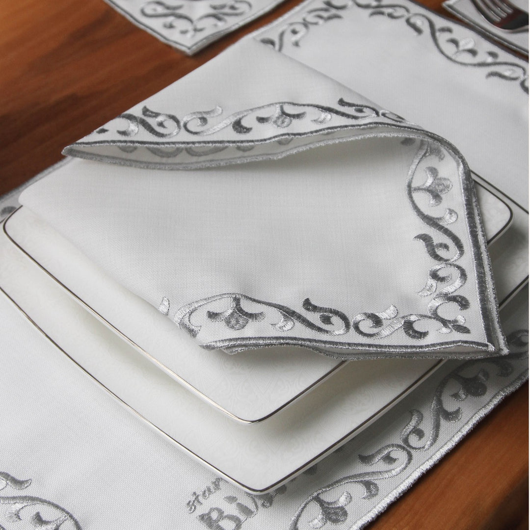 Ramadan Dining Set with Bismillah & Alhamdulillah Placemat Set for 6 Persons 24 Piece Set