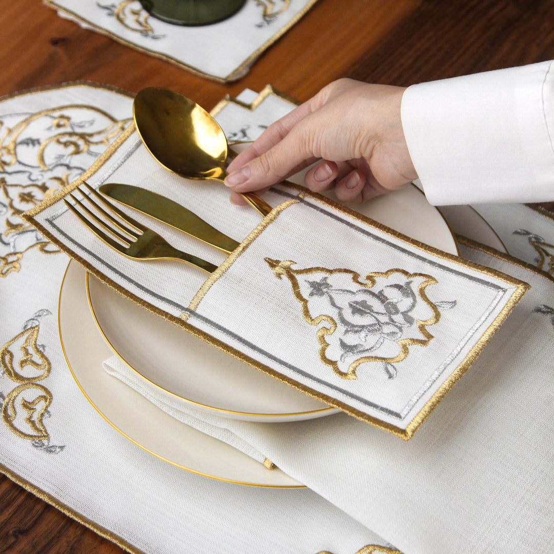 Ramadan Dining Set Dome Design Arched Placemat for 6 Persons 24 Piece Set